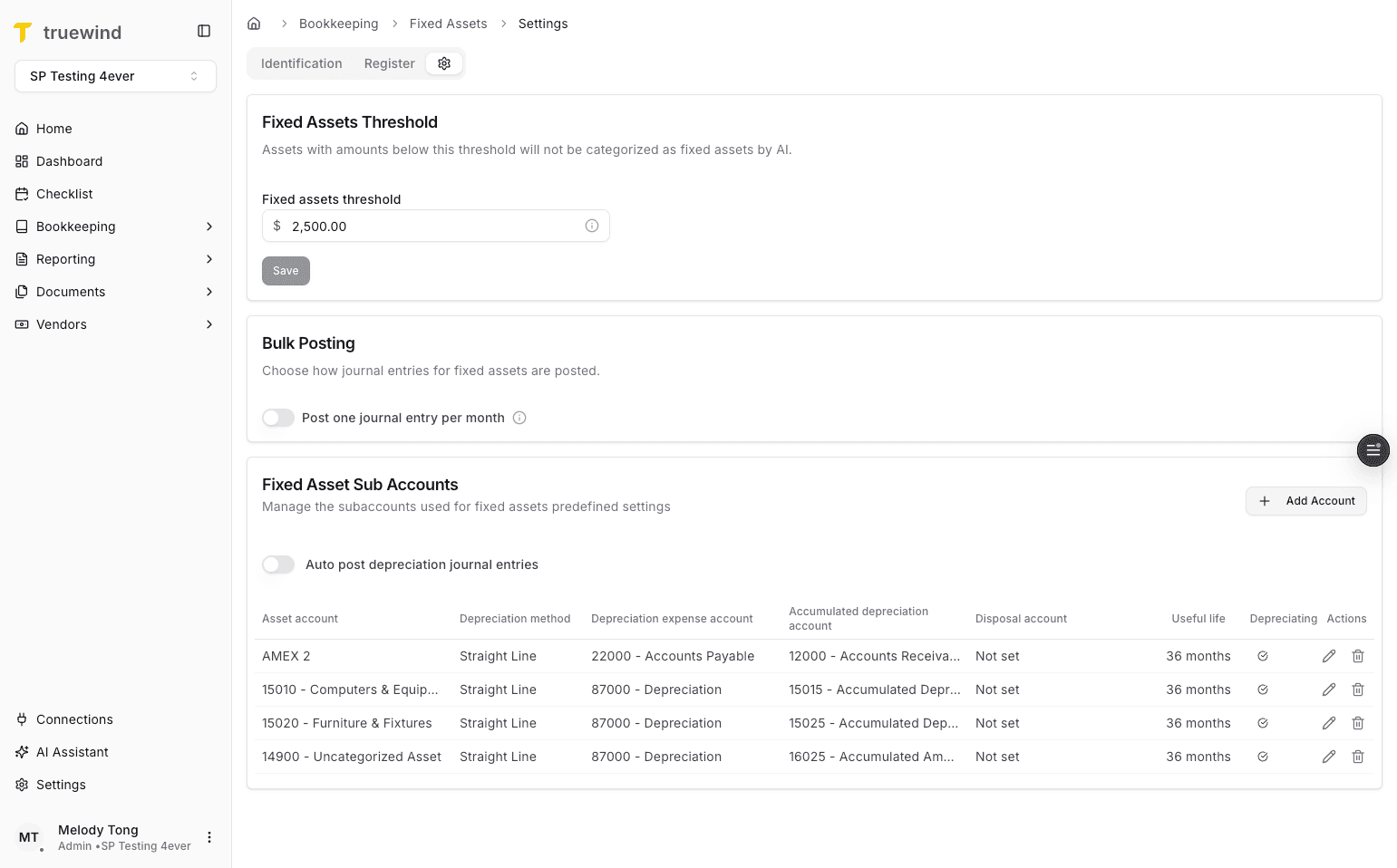 Screenshot showing Select Add Account