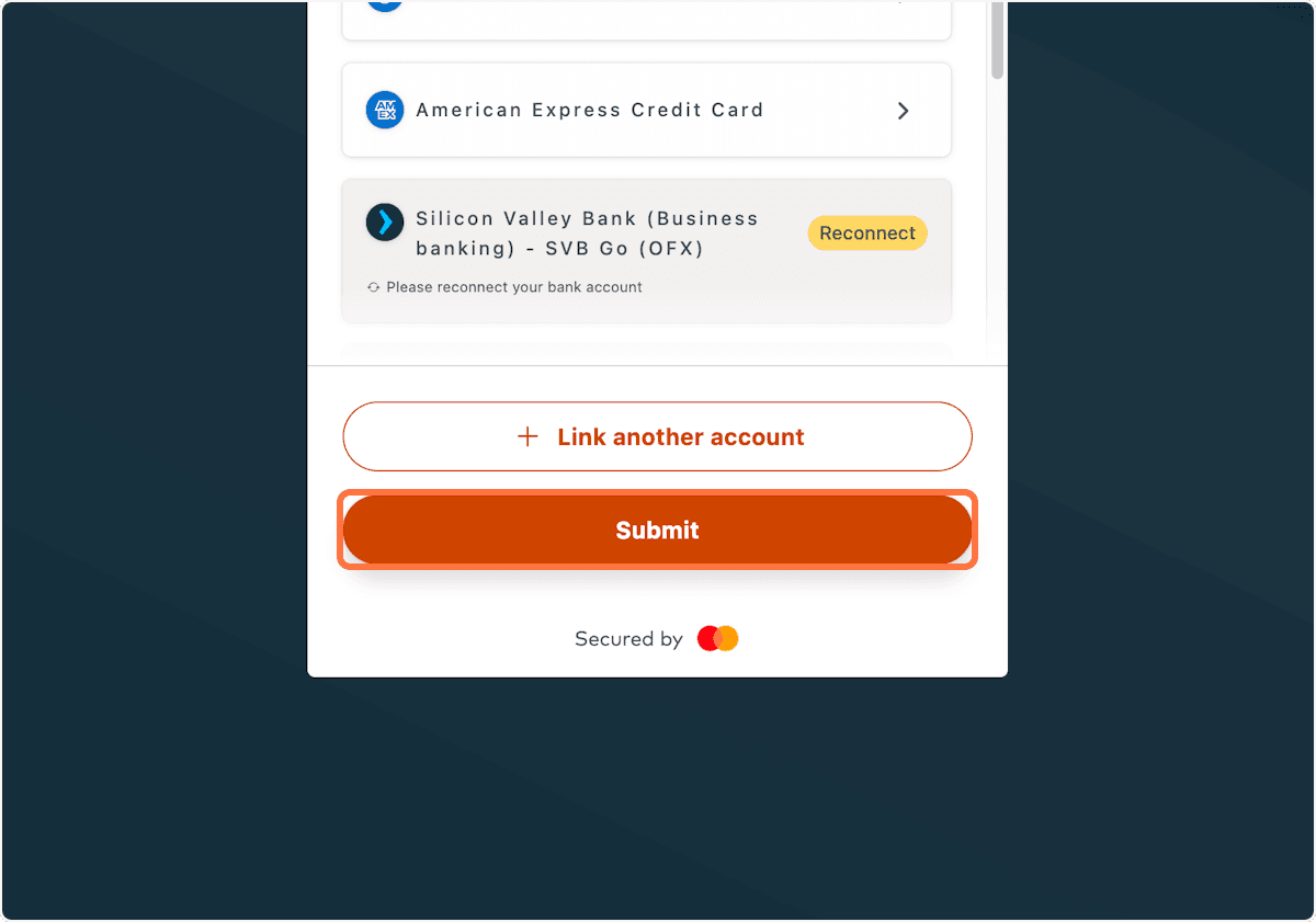 Screenshot showing Click Submit