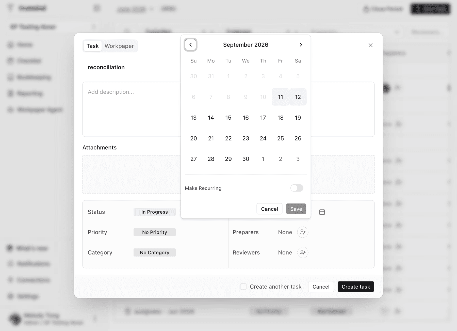 Screenshot showing a red callout around a date in the date picker.