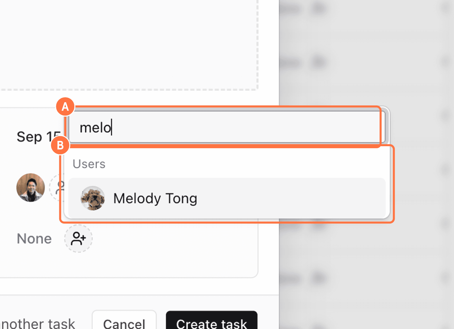 Screenshot showing a red callout around the reviewer selector.