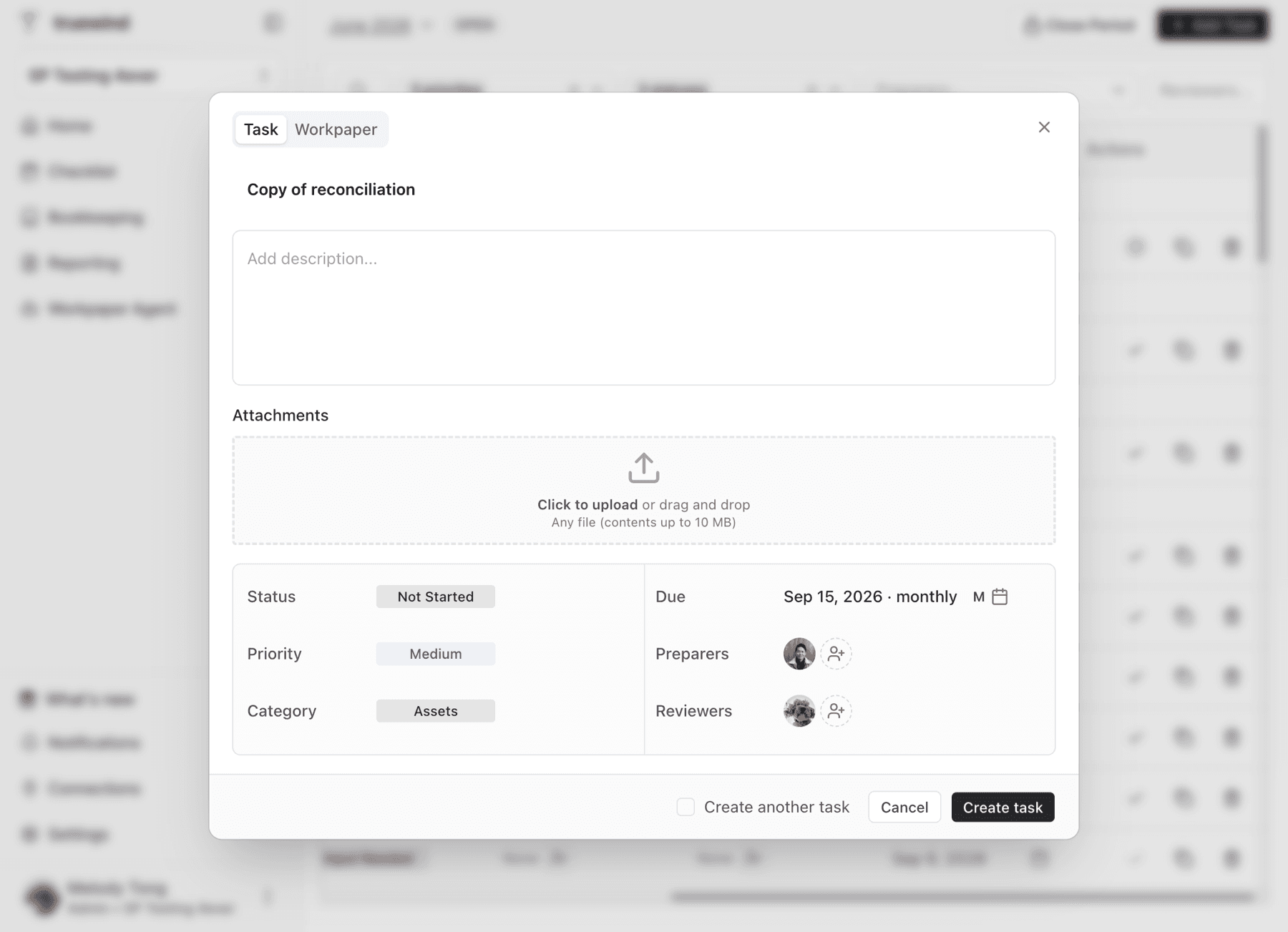 Screenshot showing the form action used to save task changes.