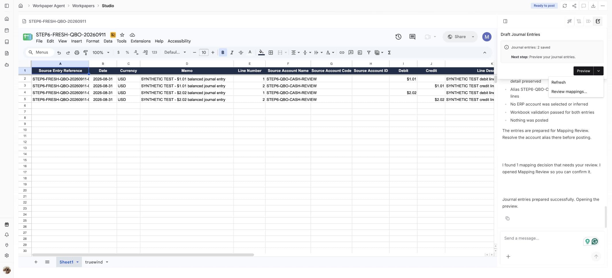 QuickBooks Online workflow: Change an existing mapping