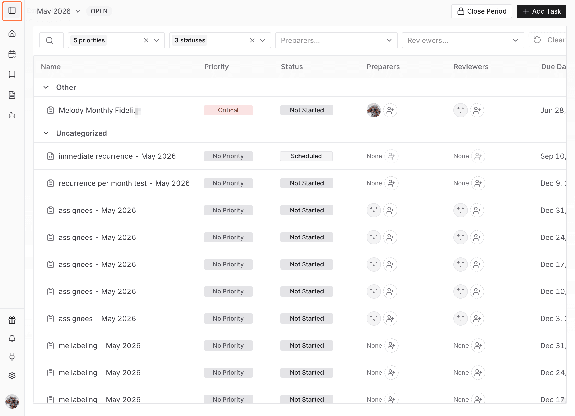 Screenshot showing a red callout around the sidebar control.