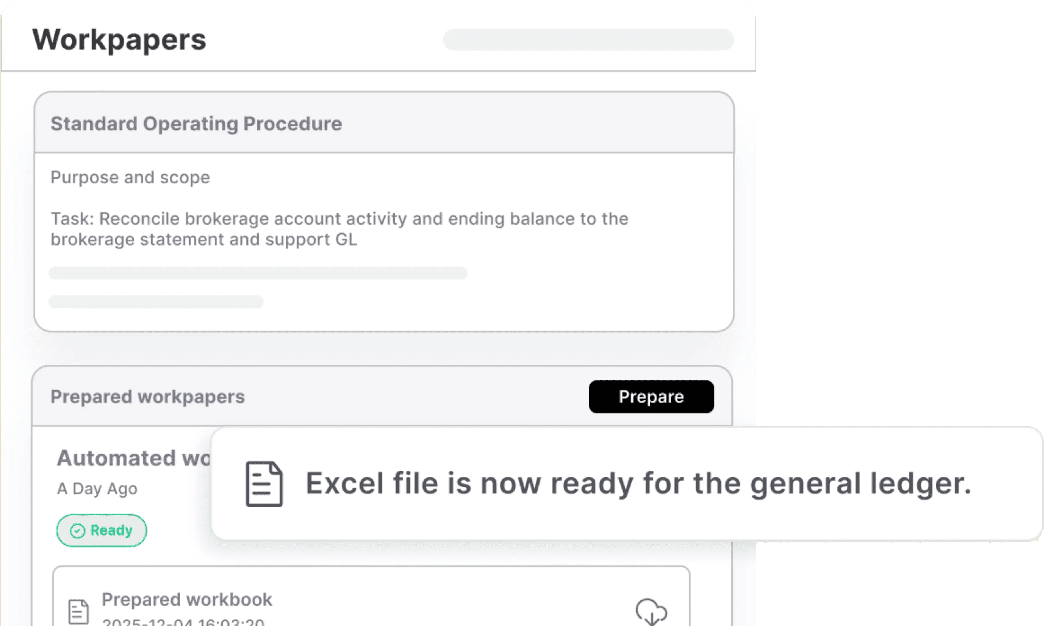 Ready to import journal entry output format
